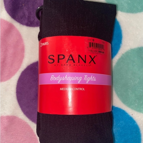 NEW 2-PACK SPANDEX MEDIUM CONTROL BODYSHAPING BLACK TIGHTS. - Picture 1 of 6